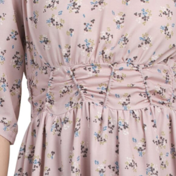 NANCY YANG Ruffle Neck Midi Dress - Picture 3 of 4